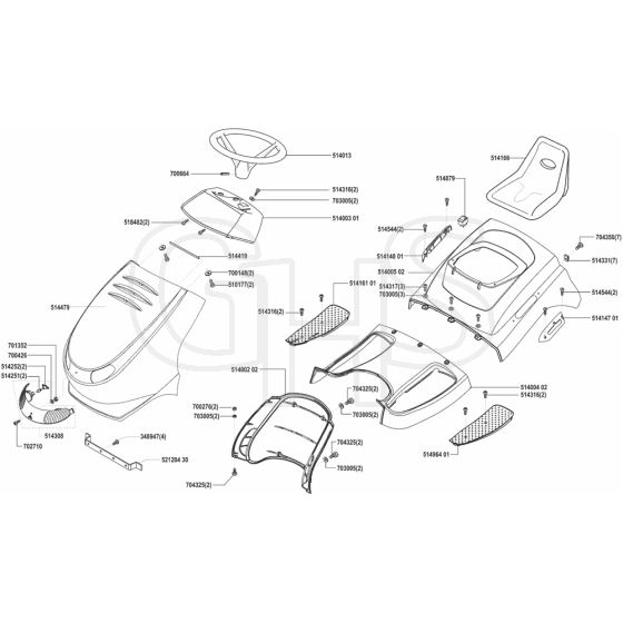 AL-KO Concord T13-102 HD-H - 118138 - Body Work And Seat