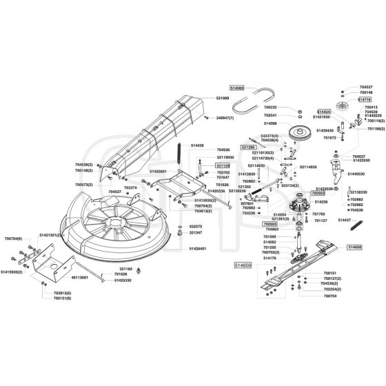 AL-KO T13-85 LUX HVC - 118217 - Cutterdeck