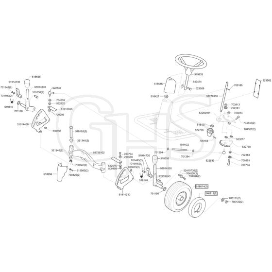 AL-KO Powerline 9-55 - 118482 - Steering