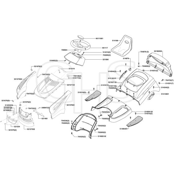 AL-KO Powerline T15-102 S - 118602 - Body Work And Seat