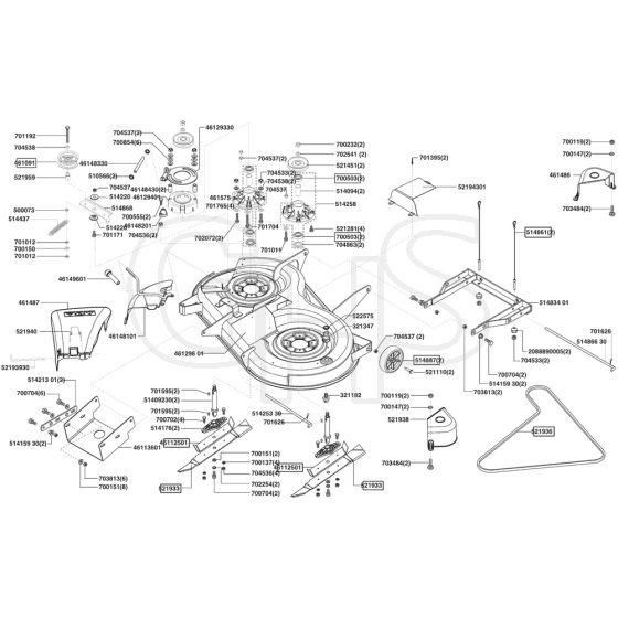 AL-KO T13-102 HDS Bio-Combi HVC - 118645 - Cutter Deck