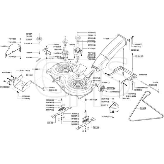 AL-KO Powerline T18-102 HD II - 118720 - Cutter Deck