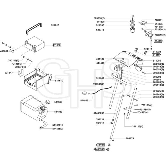 AL-KO Powerline T18-102 HDS - 118746 - Fuel Tank And Battery