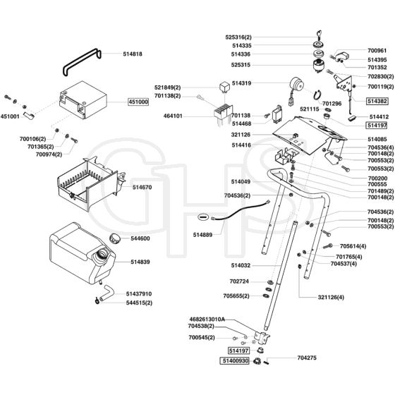 AL-KO T13-82 M Edition - 119262 - Fuel Tank And Battery