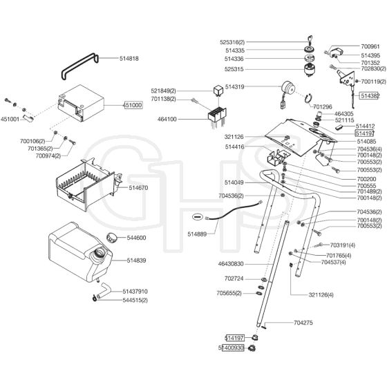 AL-KO T13-92 Edition - 119263 - Fuel Tank & Handles