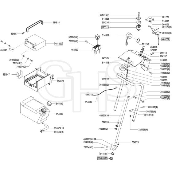 AL-KO T15-92 HD-A Edition - 119629 - Fuel Tank And Battery