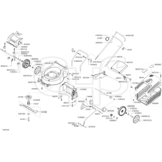 AL-KO 36V Moweo 42.0 Li - 119933 - Main Assembly