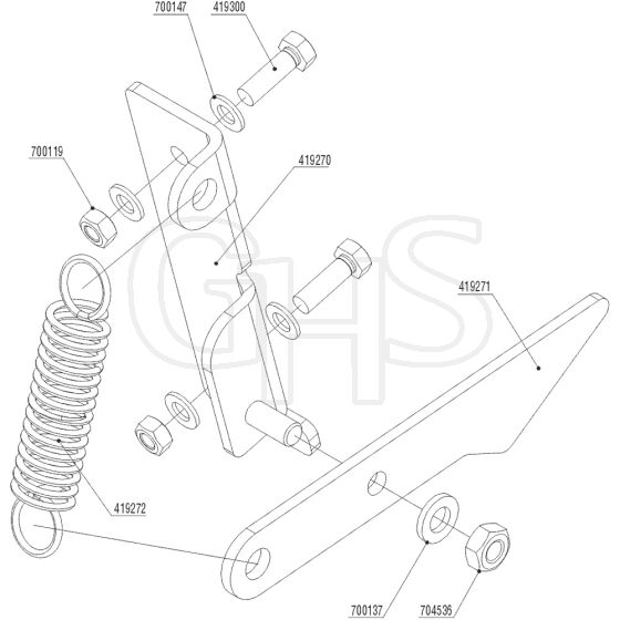 AL-KO R85.1 Li Battery Rider - 127617 - Grass Catcher Hook