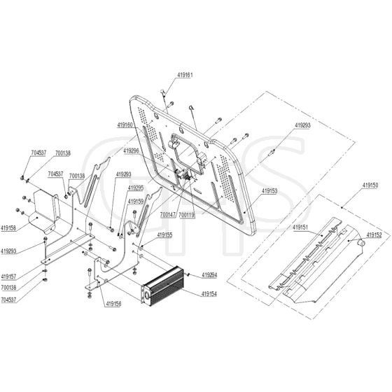 AL-KO R85.1 Li Battery Rider - 127617 - Rear Panel