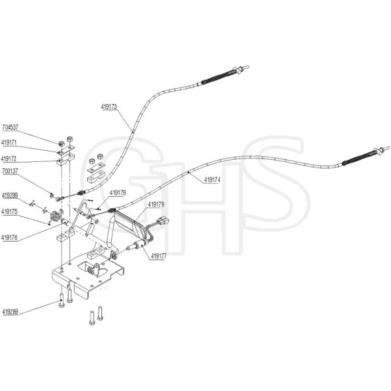 AL-KO R85.1 Li Battery Rider - 127617 - Foot Brake Components