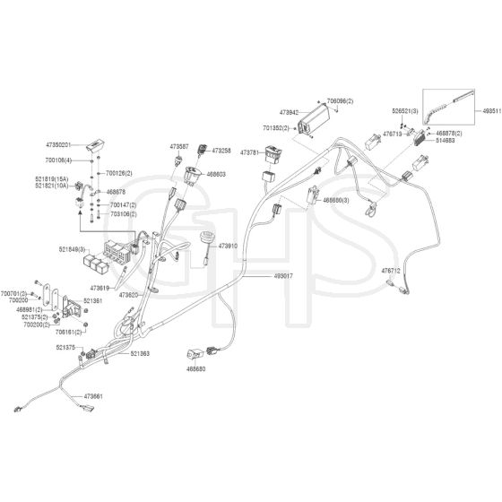 AL-KO Solo Comfort T13-93.3 HD - 127689 - Wiring Loom