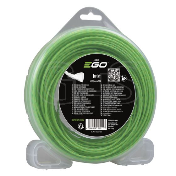 Genuine EGO 50M 3.0mm Low-Noise Twist Line [Yellow/Green] - AL3050T