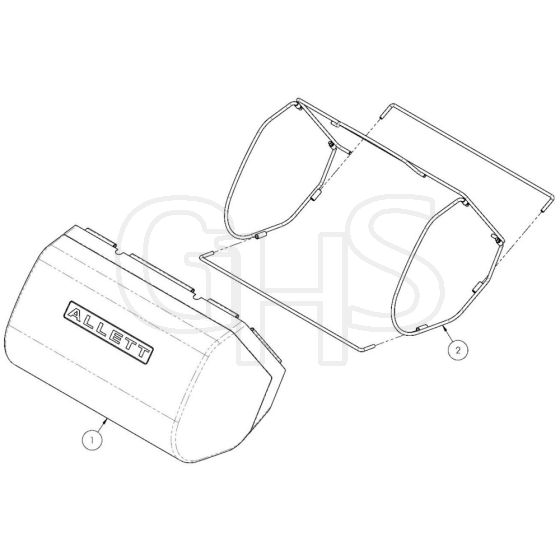 Allett Stirling 43 Grass Bag Assembly