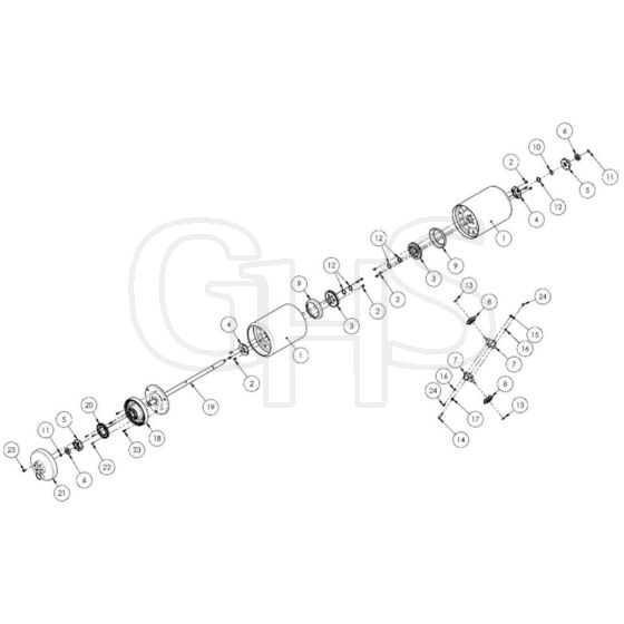 Allett Stirling 43 Rear Roller Assembly