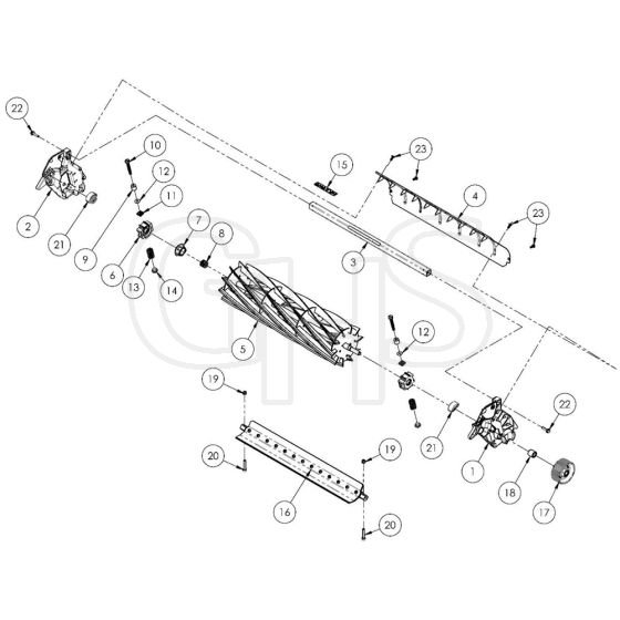 Allett Stirling 51 Cylinder Assembly 10 Blade