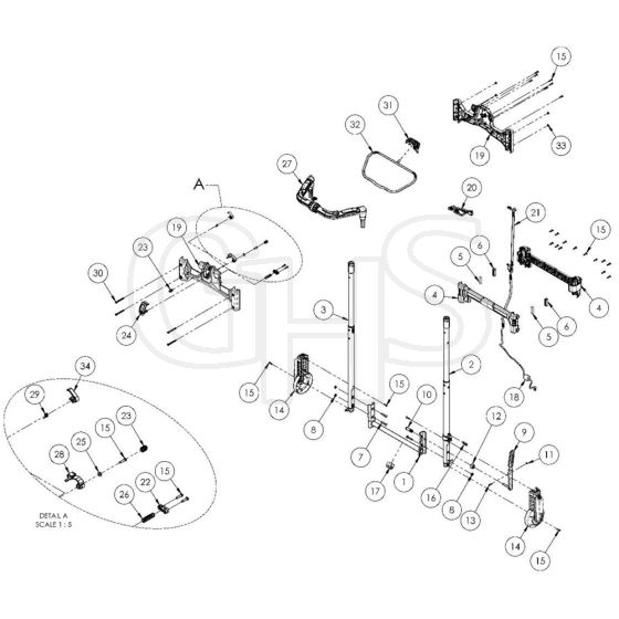 Allett Stirling 51 Handle Assembly