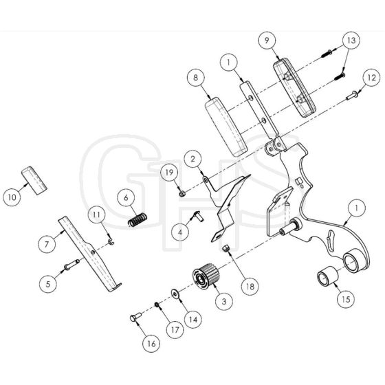 Allett Stirling 51 Locking Arm Assembly