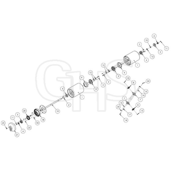 Allett Stirling 51 Rear Roller Assembly