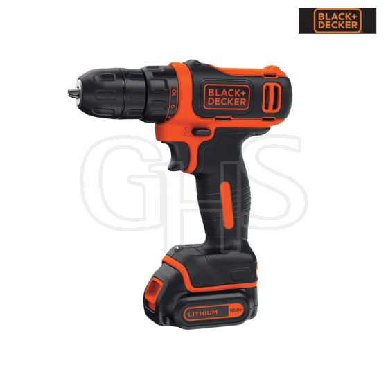 Black & Decker BDCDD12 Ultra Compact Drill Driver 10.8 Volt 1 x 1.5Ah Li-Ion - BDCDD12-GB