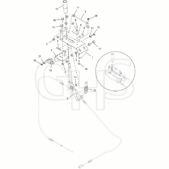 Countax B250 - From A0328984 06-04-2016 - 15 Hand Brake