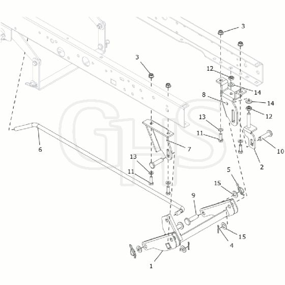 Countax B250 - From A0328984 06-04-2016 - 18 Deck Lift Front Cradle