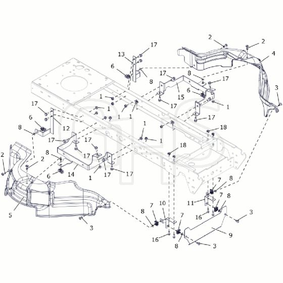 Countax B250 - From A0328984 06-04-2016 - 25 Guarding Assy