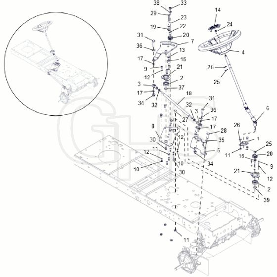 Countax B250 - From A0328984 06-04-2016 - 4 Steering