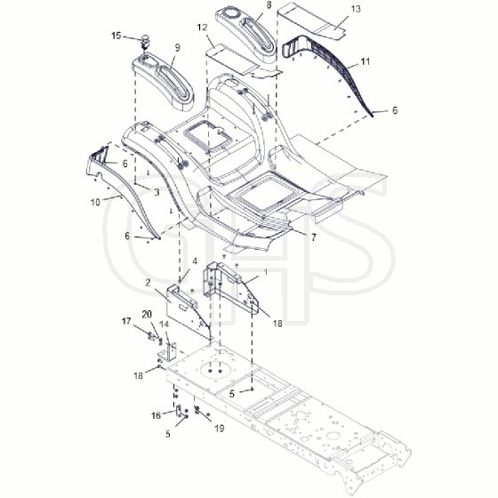 Countax B250 - From A0328984 06-04-2016 - 6 Rear Body