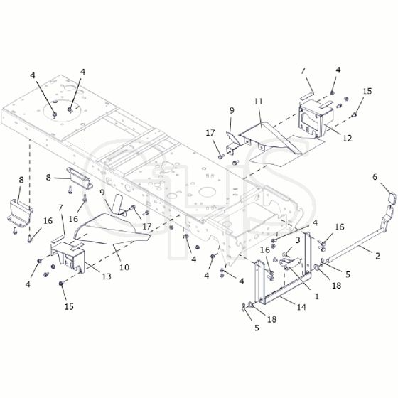 Countax B250 - From A0328984 06-04-2016 - 7 Deck Tension Cradle