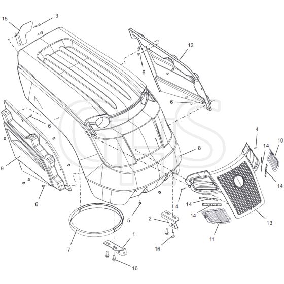 Countax B255 4Wd - From 09-09-2019 - 04 B255 4Wd Bonnet