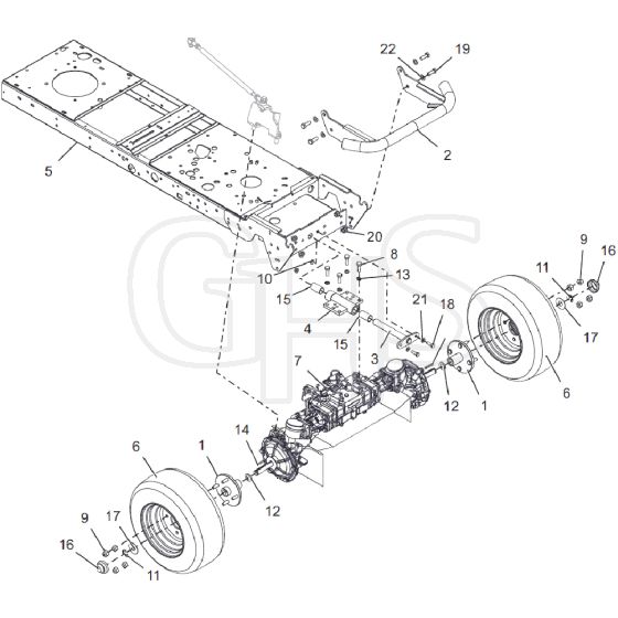 Countax B255 4Wd - From 09-09-2019 - 05 Chasis Front Axle