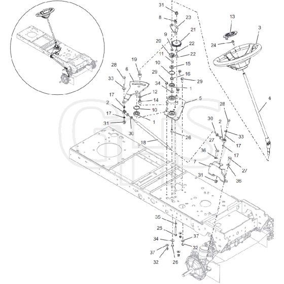 Countax B255 4Wd - From 09-09-2019 - 07 B65 B255 4Wd Steering