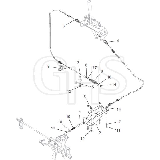 Countax B255 4Wd - From 09-09-2019 - 20 Hand Brake And Pedal Cables