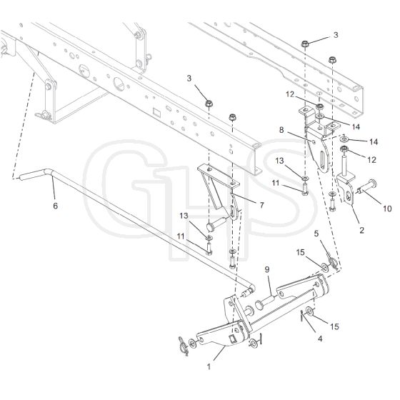 Countax B255 4Wd - From 09-09-2019 - 21 Deck Lift Front Cradle