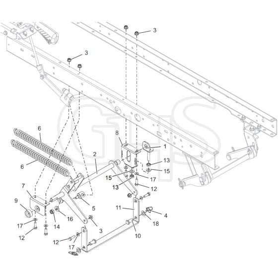 Countax B255 4Wd - From 09-09-2019 - 22 Deck Lift Rear Cradle