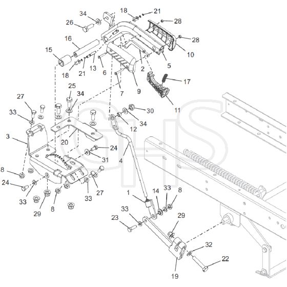 Countax B255 4Wd - From 09-09-2019 - 23 Deck Lift Handle