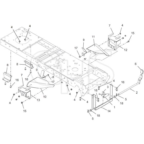 Countax B60 4Trac - From 09-09-2019 - 10 Body Link Deck Tensioners