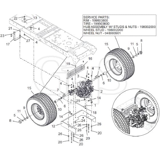 Countax B60 4Trac - From 09-09-2019 - 17 Rear Transmission