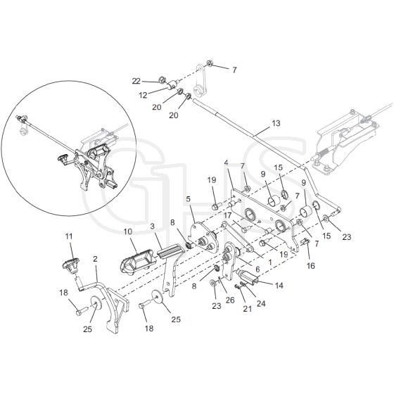 Countax B60 4Trac - From 09-09-2019 - 19 Pedals