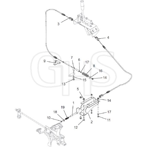 Countax B60 4Trac - From 09-09-2019 - 20 Hand Brake And Pedal Cables