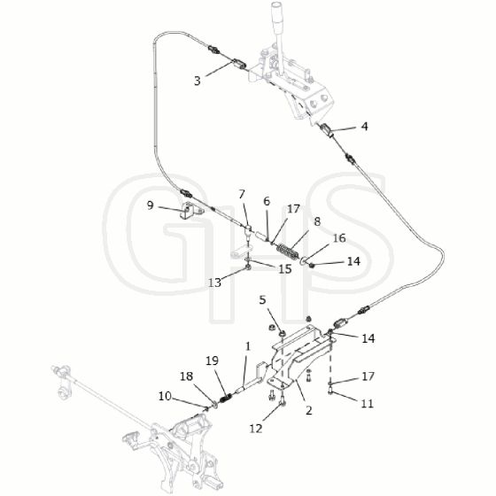 Countax B60 - From A0328984 06-04-2016 - 16 Hand Brake Cables