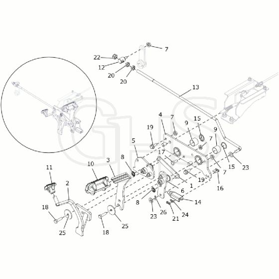 Countax B60 - From A0328984 06-04-2016 - 16B Pedals