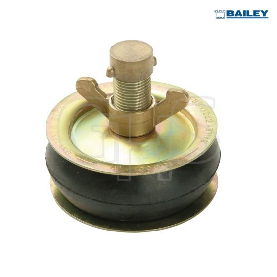 Bailey Drain Test Plug 100mm (4in) - Brass Cap - 2416