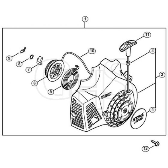 Genuine Stihl BG50 / E - Rewind starter