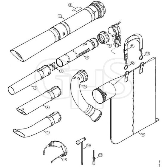 Genuine Stihl BG56 C-E / L - Nozzle, Vacuum attachment