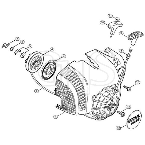 Genuine Stihl BG56 / D - Rewind starter