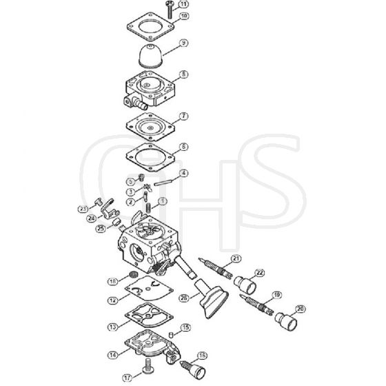 Genuine Stihl BG56 / G - Carburetor C1M-S260 (037.2018)