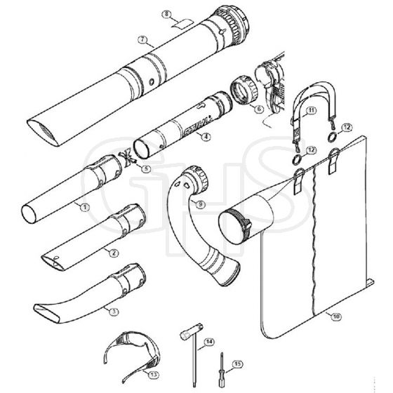 Genuine Stihl BG56 / L - Nozzle, Vacuum attachment