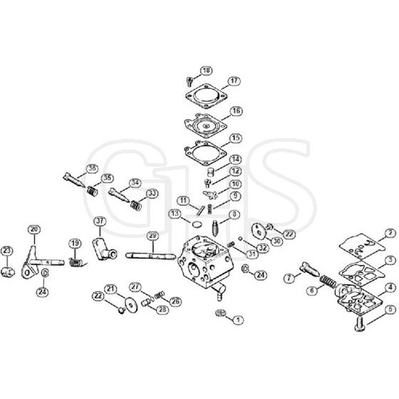 Genuine Stihl BG60 / D - Carburetor WT-38