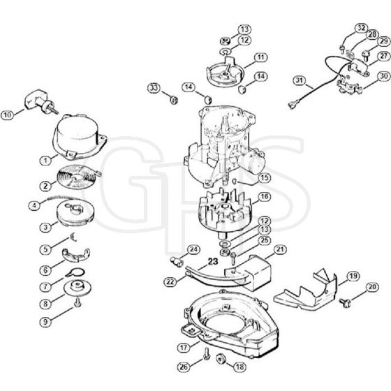 Genuine Stihl BG61 / B - Rewind starter, Ignition system